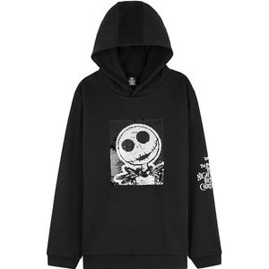 Disney Stitch Hoodie voor Meisjes Tieners Omkeerbaar Pailletten Ontwerp Zacht Hooded Sweatshirt Kinderen Jongens Mode Trui Trui Stitch Geschenken, Zwarte Jack, 11-12 jaar