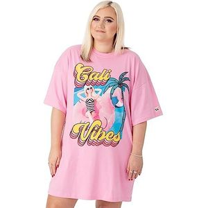 Barbie Oversized T-Shirt Jurk Dames Womens | Volwassenen California Vibes Zonnebaden Barbie Pop Korte Mouw Zomer Outfit | Barbie Roze Kleding Cadeaus