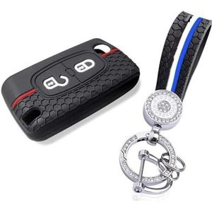 Sleutelbehuizing Voor Peugeot 208 206 307 207 308 407 3008 5008 4007 2 Knoppen Siliconen Autosleutel Case Cover Shell Autosleutelhoesje(5)