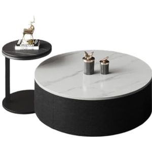 Moderne Woonkamertafel Leisteen Ronde Salontafel Bijzettafel Maat Combinatie Salontafel Woonkamer Thuis Eenvoudige Moderne Salontafel Koffietafel(White,A)