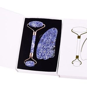 Guasha voor Gouache-Beauty-Set, Jade Massage Roller, Natuurlijke Kristalsteen, 1 Roller Home Collection (Kleur: Set B met doos)