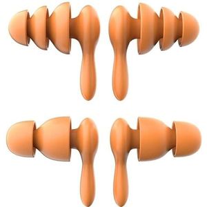 Oordopjes om te slapen, herbruikbare ruisonderdrukkende oordopjes om te slapen, siliconen oordopjes, oordopjes om te slapen Ruisonderdrukkende oordopjes for reizen, kantoor, bouw, zwemmen, 2 paar