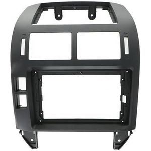 2Din Auto-dvd-frame Audio-adapter Dashboardbekleding 9 Inch Dubbele DIN-radiospeler Voor VW Voor POLO 2004-2010 Auto Fascia Radio Paneel(Frame-black)