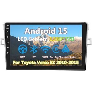 Draadloze Autoradio Android 15 voor Toyota Verso EZ 2010-2015 met draadloze carplay en Android Auto Bluetooth USB Wifi 4G GPS Navigatie(S-1(2G+32G))