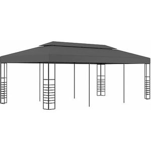 Tidyard Tuinpaviljoen, partytent, uv-bestendig, waterbestendig, paviljoen, tuinpaviljoen, tuintent, tuin, biertent, 3 x 6 m, antraciet