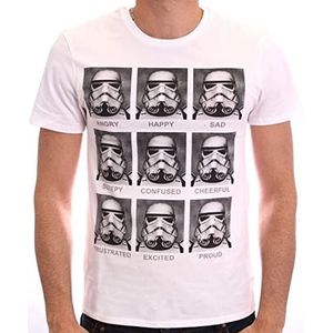 T-Shirt blanc Star Wars Stormtrooper Emotions (Taille Xl)