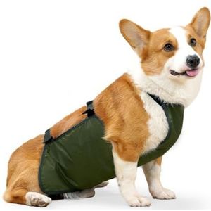 UOSIA Waterdichte huisdierkleding Hondenregenjas Buikhoes Corgi regenjas Hondenbuikband Ademend Anti-vuile puppy-outfits Doggy regenjas Hondenbuikbeschermer