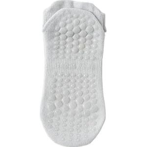 YIJIANUO Mesh Ademend Yoga Sokken Vrouwen Katoen Laag Cut Korte Gym Fitness Dance Sport Sokken Professionele Antislip Vloer Pilates Sokken, Lichtgrijs, 34