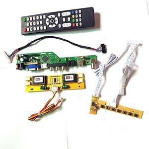Voor M190MWW1-301/401 4CCFL 30Pin LVDS T.V53 controller board VGA HDMI AV USB LCD display panel Remote+Inverter+toetsenbord DIY kit (M190MWW1-301)