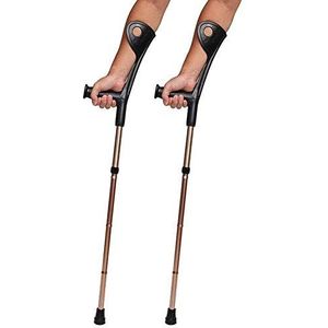 2-delige kruk opvouwbare elleboog, aluminiumlegering, vier plooien, elleboog, onderarm kruk elleboog krukken opvouwbare ultralichte aluminium hulp met comfortabel handvat (rosﾃｩgoud 50)