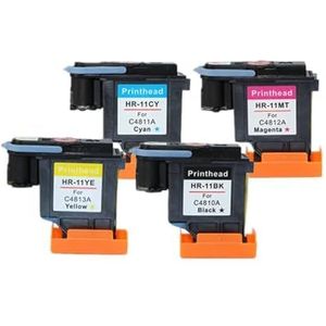 Printkop compatibel 11 vervangende printkoppen for D-esignjet 70 100 110 500 510 500PS C4810A C4811A C4812A C4813A(One set(4 colours))