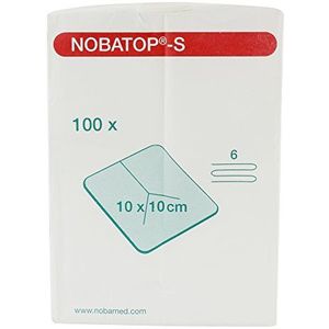 NOBATOP® S sleufkompres, unsteriel, 100 stuks 10 x 10 cm