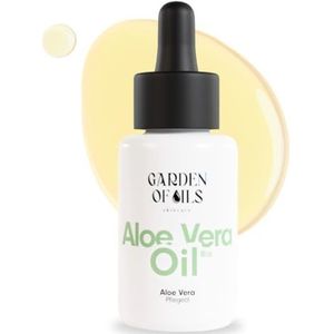 Biologische aloë vera-olie, Garden of Oils, Made in Germany, hoogwaardige lichaamsolie, perfect voor beschadigde en droge huid, 30 ml
