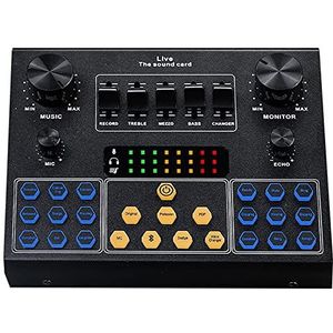 geluidsconsole, Audio-interface met DJ-mixer en geluidskaart, draagbare alles-in-één podcastproductiestudio for gitaar, livestreaming