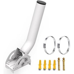 Universele verstelbare tv-antennehouder 11 ""inch weerbestendig J Pole, draadloze brugbeugelbevestiging, paalbevestiging voor AP Access Point Client Bridge CPE, buitenantenne montagepaal beugel 1 Pack