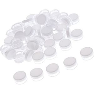 50 stks Lege Ronde Make-up Pot Pot Reizen Crème Poeder Cosmetische Container Case Wit, 5g