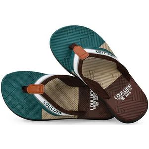 BDWMZKX Slippers Summer Trend Non-slip Flip-flops Men's Personalized Beach Slippers Men's Soft-soled Flip-flops For Outdoor Wear-brown-41