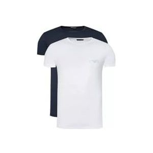 Emporio Armani T-shirt voor heren, Marine/Wit, M