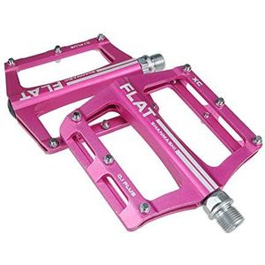 Fietspedalen mountainbike 8 kleuren platform legering racefiets pedalen ultralichte MTB fiets pedaal fiets accessoires MTB pedalen (kleur: roze)