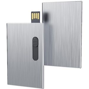 16 GB USB-stick business creditcards geheugenstick Uflatek USB 2.0 flashdrive zilver flashdrive chequekaartvorm nieuwigheid memory stick metaal shell externe data sticks voor computer laptop