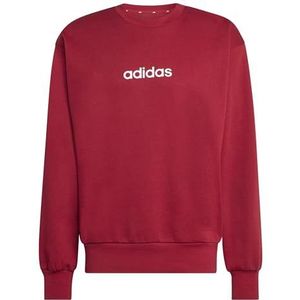 adidas Hombre ESSENTIALS LINEAR FLEECE SWEATSHIRT, active maroon/white, XXL
