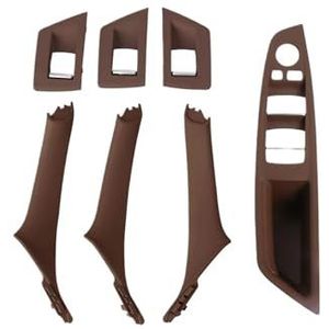 Auto Deurhendel Voor BMW 5 Serie F10 F18 523 525 528 Koolstofvezel Auto Interieur Deurgreep(RHD Red)