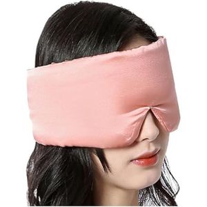 2 stuks moerbeizijde slaapmasker ooglapje blokkerende licht oogmasker oogmasker oogschaduw zacht gewatteerd reishulpmiddel voor slaap patch voor slaap (roze)
