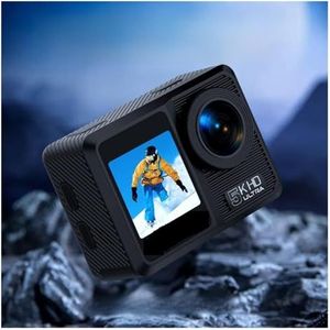 Actiecamera AX9 Actie Camera 5K 30FPS Met Afstandsbediening Draadloze Microfoon EIS Cam Waterdicht Touchscreen Video Opnemen WIFI Motorfiets fiets (Color : Bundle 3, Size : With 128GB)