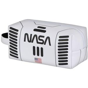 NASA Spaceship-Brick Plus Travel Toilettas, Wit, Wit, Eén maat, Brick Plus Travel Toilettas Ruimteschip