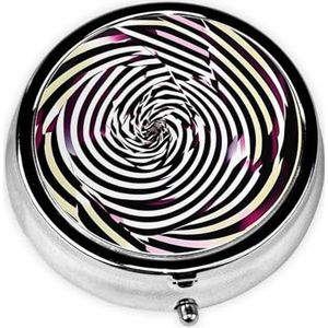 Ronde pillendoos draagbare medicijndoos voor reizen pillendoos, past zakken portefeuilles