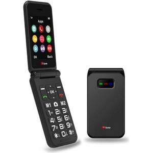 TTfone TT760 Flip 4G Mobiele Telefoon met Grote Toetsen voor Ouderen met Noodhulpknop - Ontgrendelde Basis Mobiele Telefoon (Zwart, met usb-kabel)