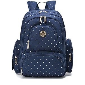 CCZZ multifunctionele grote capaciteit mama rugzak baby luier luier luier veranderen tas schouder handtas Navy Blue 2