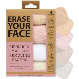 ERASE YOUR FACE Gezichts Opnieuw te gebruiken Make-up die Doeken met Vriendschappelijke Verpakking verwijderen door Danielle Ondernemingen 4 Pak D50007, ECO, 1 Telling