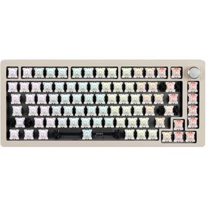 QPSJXN A75 Barebone TKL Toetsenbord Met Snelle Trigger Mechanische Magnetische Schakelaars RGB Bedrade Compact 82 (Grijs-geen keycap)