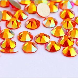 2088 DIY kristal nageldecoraties zonder hotfix, 8 grote en 8 kleine strass steentjes, platte achterkant, plaknagels voor nagelkunst - Sun AB-SS30-288 stuks