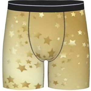 GRatka Boxer slips, heren onderbroek boxer shorts been boxer slips grappig nieuwigheid ondergoed, veel sterren goud naadloos, zoals afgebeeld, M