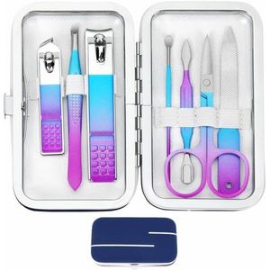 Manicure Set Nagelknipper Set Vrouwen Mannen Reizen Nail Clipper Kit Persoonlijke Verzorging Gereedschap met Draagbare Case Manicure Gereedschap Verzorging Kit Gift voor Mannen Vrouwen Familie