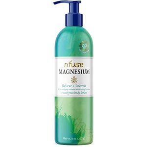 nfuse Topical Magnesium Lotion w/100% Pure Magnesium Chloride USP Grade Kalmerend Magnesium met Eucalyptus Essentiële Oliën en Menthol Natuurlijke Spier & Pijn Relief (8 oz)