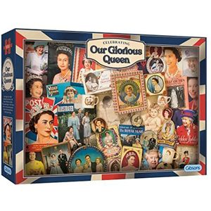 Our Glorious Queen Legpuzzel 1000 stukjes, duurzame puzzel voor volwassenen, premium 100% gerecycled bord | Gibsons Games