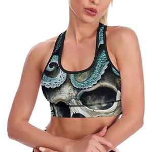 Skull Tanktop voor dames, sportbeha, yoga-trainingsvest, atletische bh's