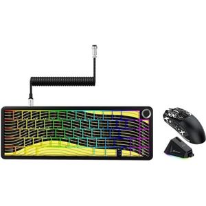 ATTACK SHARK 60% Hall Effect Keyboard and X11 Wireless Gaming Mouse,X65 PRO HE Magnetic Keyboard RGB Hot Swap 8KHz Polling Rate,Superlight Mouse w/Charging Dock 22K DPI,Bluetooth/2.4Ghz/Wired Combo