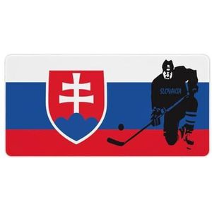 Slowakije met ijshockey mode bureau muismat antislip gaming muismat accessoires decor 30x60cm