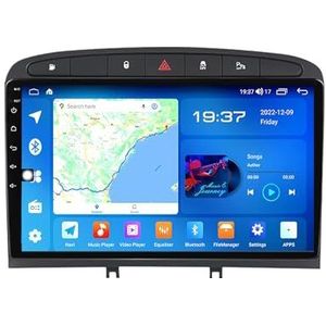 Android 11 Dubbel Din Stereo Auto Multimedia Radio Voor Peugeot 408 308 308SW 9 Inch Dubbel Din Auto Stereo Head unit Ondersteuning 4G WIFI Bluetooth Stuurbediening Carplay(A A500S 4G+WIFI 8-Core 4G 6