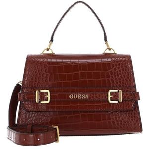 GUESS Sestri Crossbody met krokodil-reliëf, Cognac, One Size