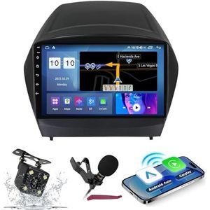 Android 14 Autoradio Navi voor H-yundai IX35 (2009-2015) 9 ""Schermradio met draadloze carplay Android Auto GPS Navigatieondersteuning Bluetooth 5.0 HIFI FM 5G-WiFi SWC MIC,M120s