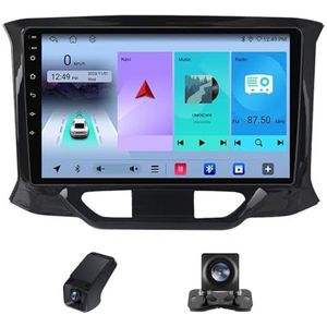 Carplay autoradio 2Din geldt voor LADA Xray X ray 2015-2019 met Android Auto Bluetooth 9 inch touchscreen autoradio met FM-radio/RDS DSP GPS stuurwielbediening+ achteruitrijcamera(C10 Pro)
