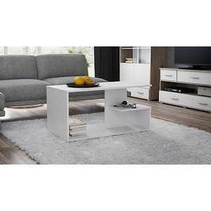 Oggi Creil Witte salontafel rechthoekig 110 cm - modern design, hoogglans gelakt, woonkamertafel - bijzettafel, stijlvol en functioneel