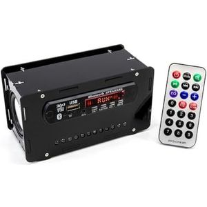 Elektronica Bluetooth luidspreker met FM-radio DIY solderen kit zwart afstandsbediening muziekspeler project met kleurrijke geluidsbesturing ledlampen en schaal, displayversterker voor doe-het-zelf