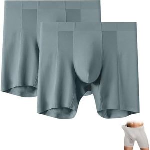 CupitiDU Comfortabele naadloze boxershorts voor heren, comfortabel, zacht, ademend, vochtafvoerend trainingsondergoed, Groen, 5XL