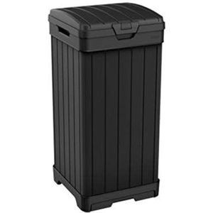 Keter Baltimore Afvalcontainer prullenbak plastic 125L zwart 87,4 cm